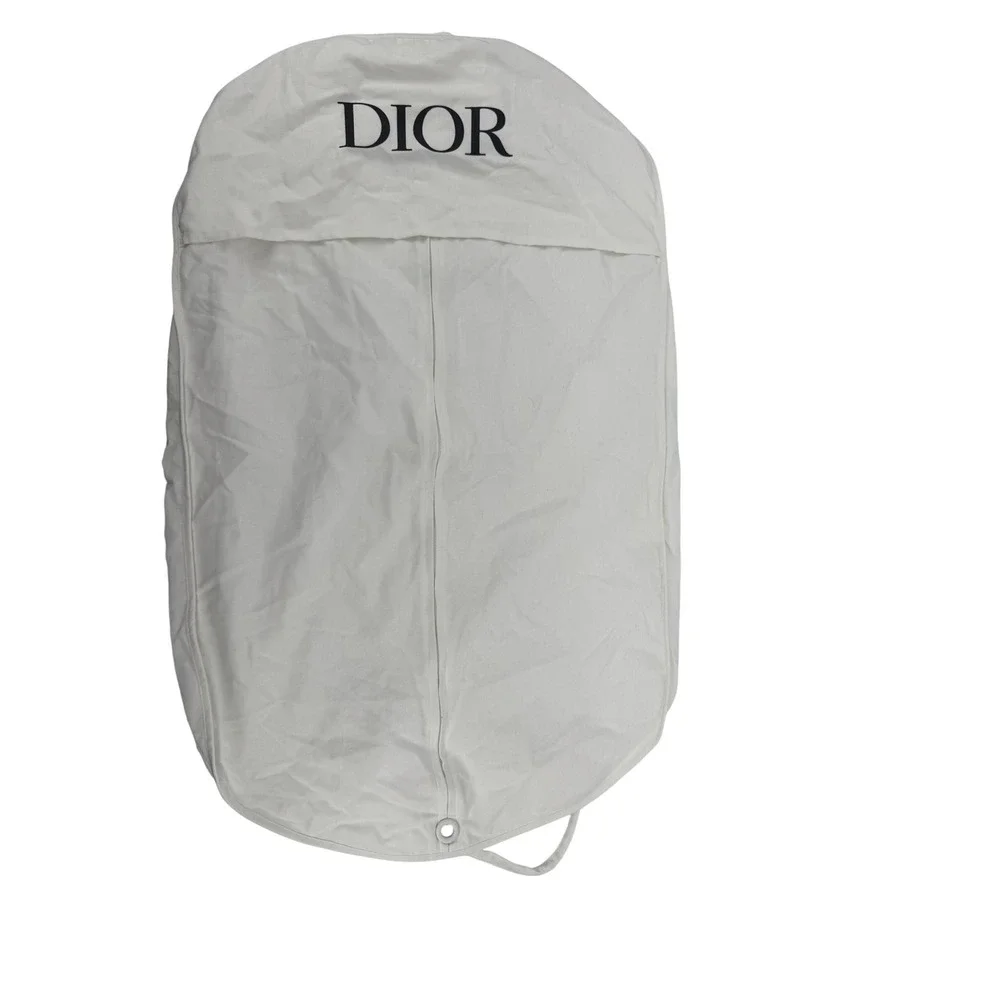 Dior Garment Bag Unisex White Canvas Logo Luxury Travel Suit Cover